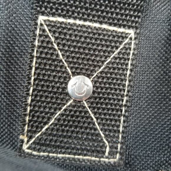 True Religion Horseshoe Black Canvas Weekender Duffel Travel Bag - Picture 8 of 10